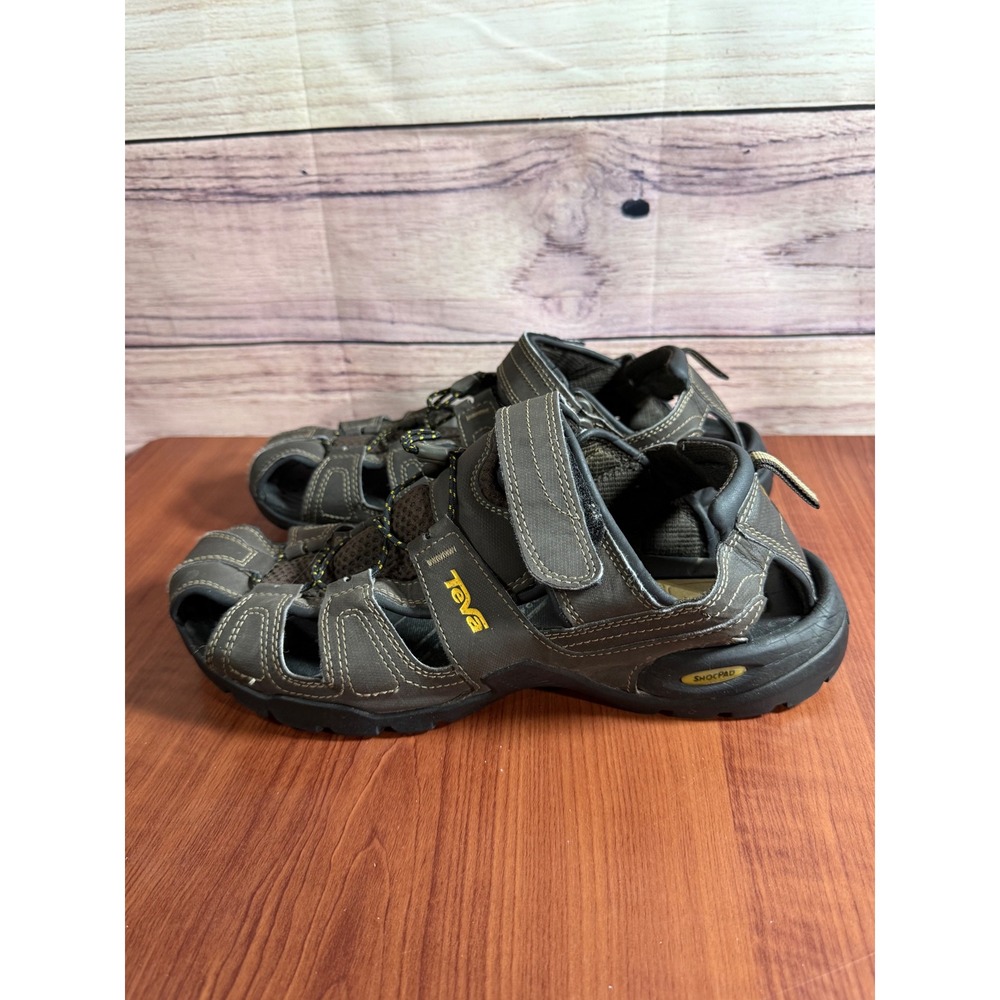 Teva Omnium Mens 10 Brown Closed Toe Hiking Water Sandals 1001116